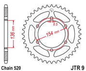 JT Sprockets Rear Steel Sprocket 47 Tooth 47T 520 Chain JTR9.47