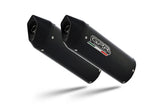 Escape doble atornillable GPR Furore Nero para Kawasaki ZX-10R 2006-2007 K.74.FUNE
