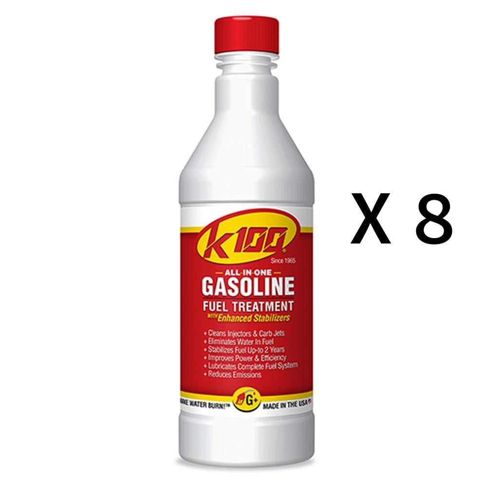 K100 All In One Gas Treatment And Stabilizer Fluid 32oz Pack of 8