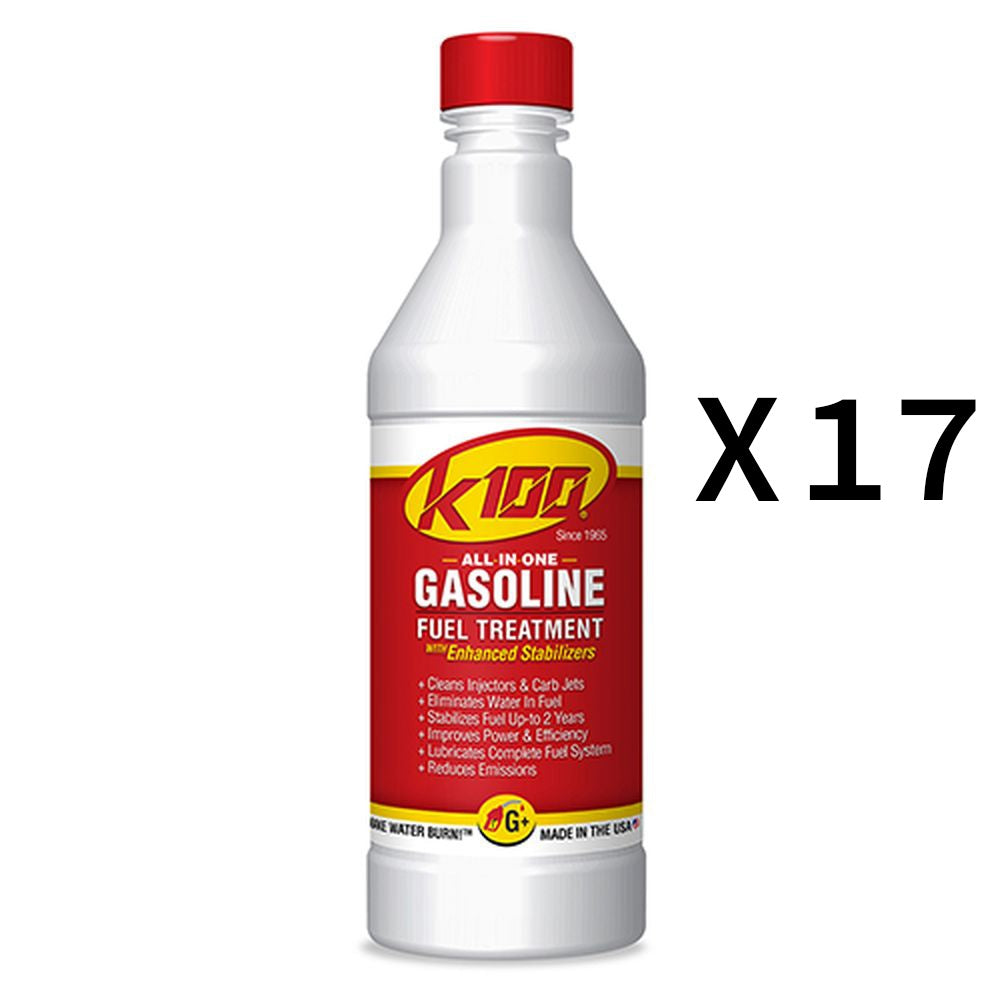 K100 All In One Gas Treatment And Stabilizer Fluid 32oz Pack of 17