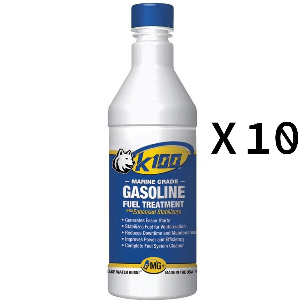 K100 All In One Marine Gas Treatment And Stabilizer Fluid 32oz Pack of 10
