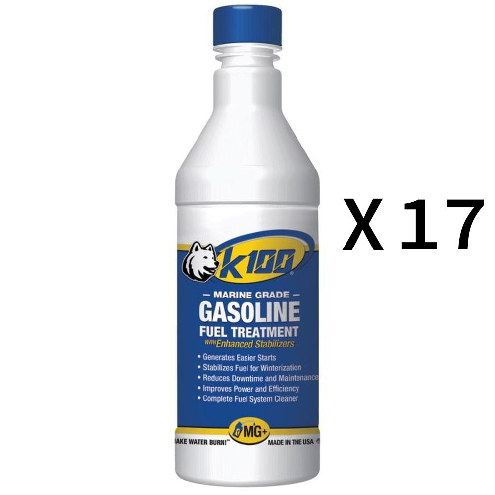 K100 All In One Marine Gas Treatment And Stabilizer Fluid 32oz Pack of 17