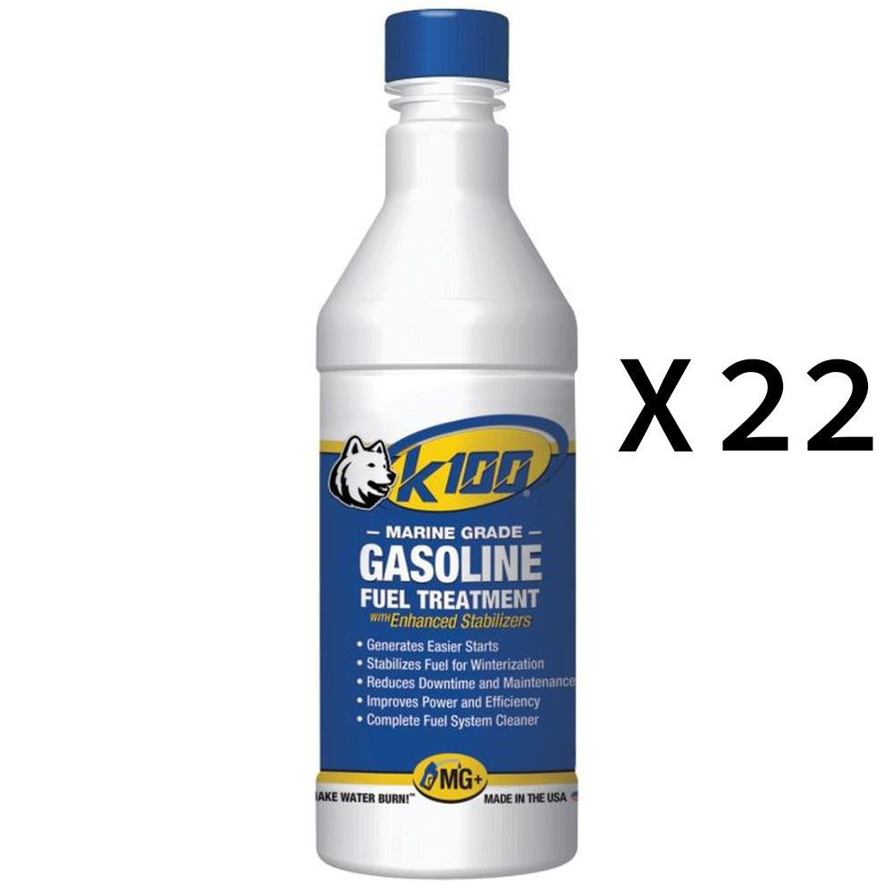 K100 All In One Marine Gas Treatment And Stabilizer Fluid 32oz Pack of 22