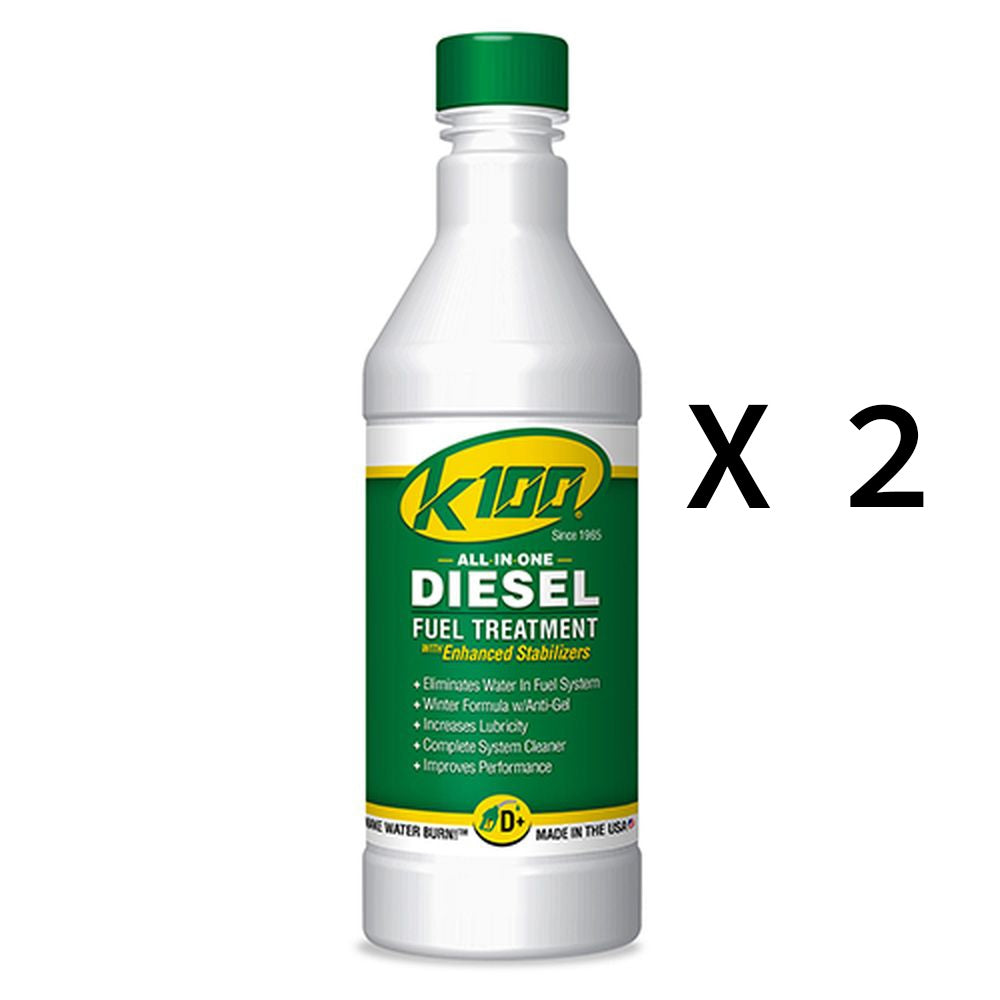 K100 All In One Diesel Fuel Treatment And Stabilizer Fluid 32oz Pack of 2