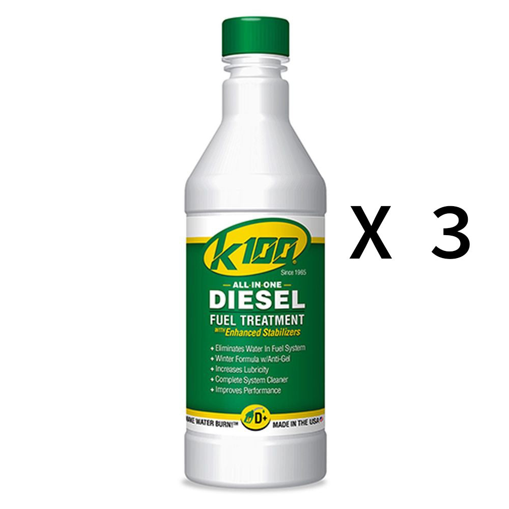 K100 All In One Diesel Fuel Treatment And Stabilizer Fluid 32oz Pack of 3