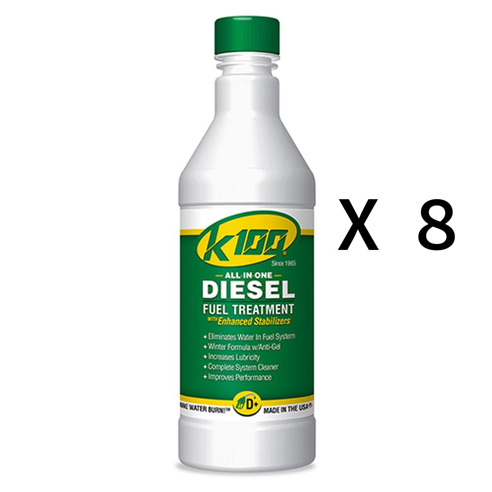 K100 All In One Diesel Fuel Treatment And Stabilizer Fluid 32oz Pack of 8