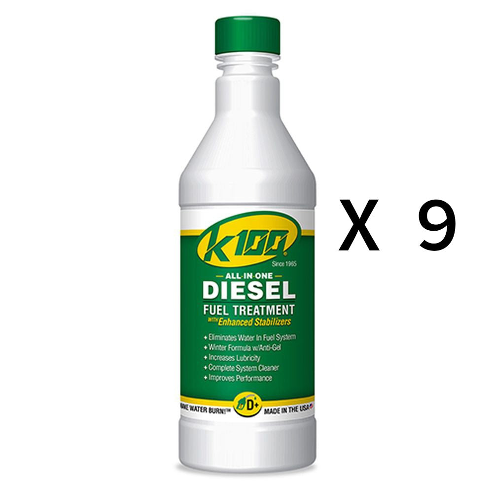 K100 All In One Diesel Fuel Treatment And Stabilizer Fluid 32oz Pack of 9