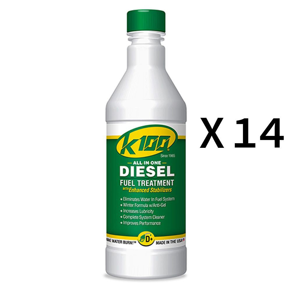 K100 All In One Diesel Fuel Treatment And Stabilizer Fluid 32oz Pack of 14