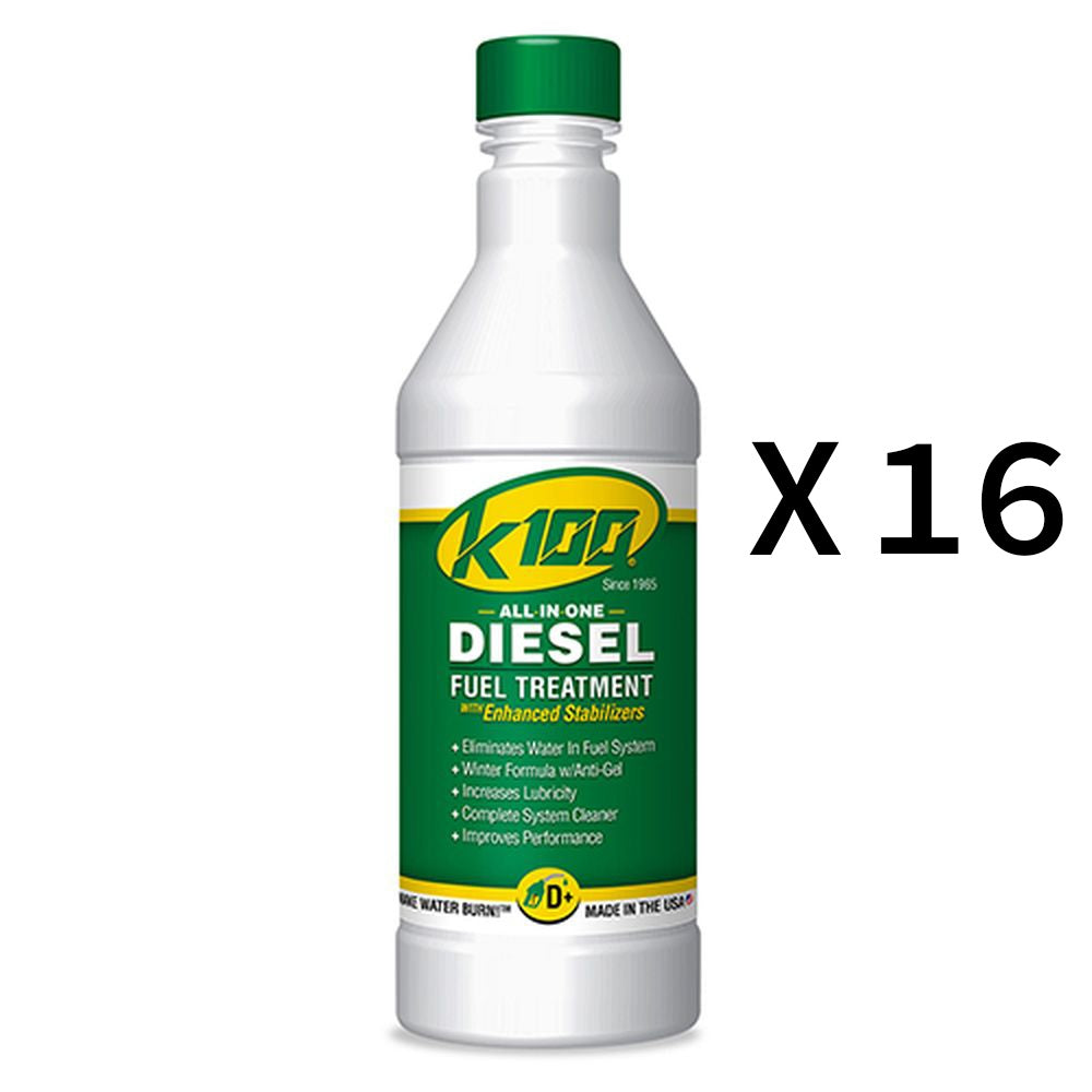 K100 All In One Diesel Fuel Treatment And Stabilizer Fluid 32oz Pack of 16