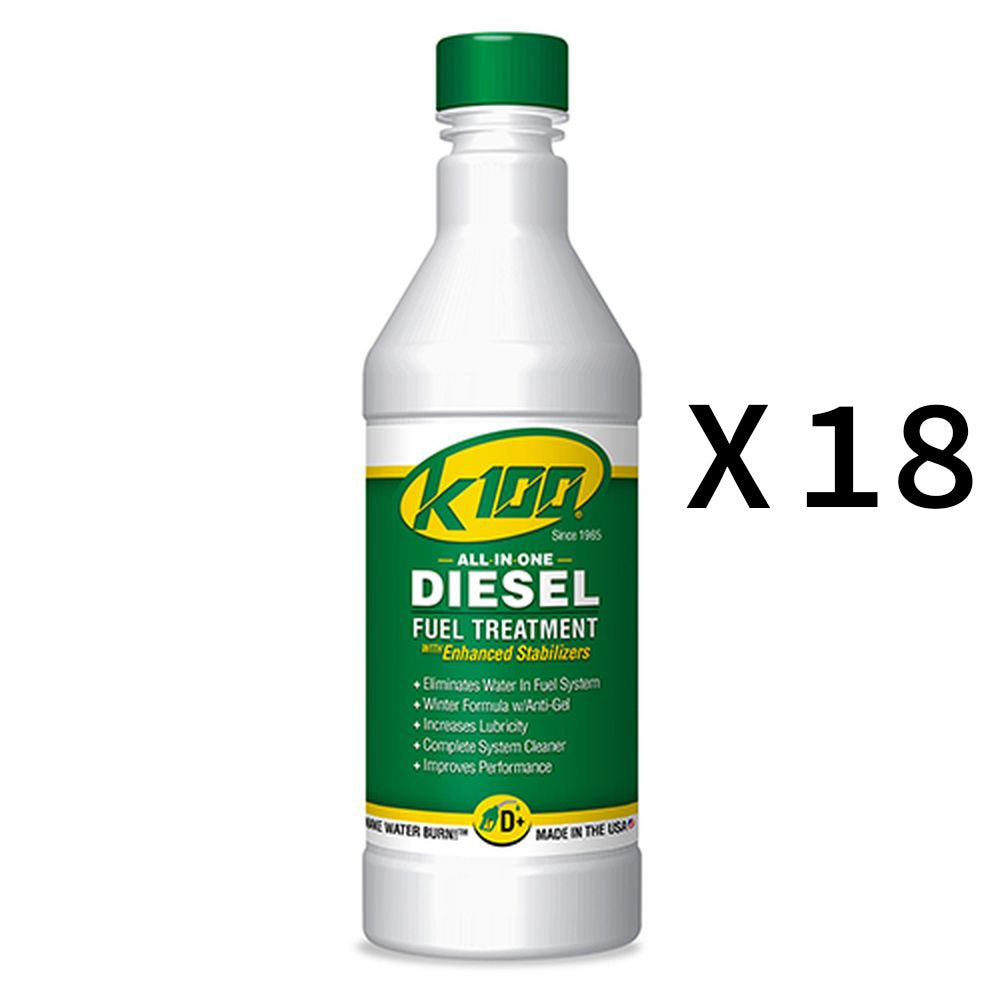 K100 All In One Diesel Fuel Treatment And Stabilizer Fluid 32oz Pack of 18