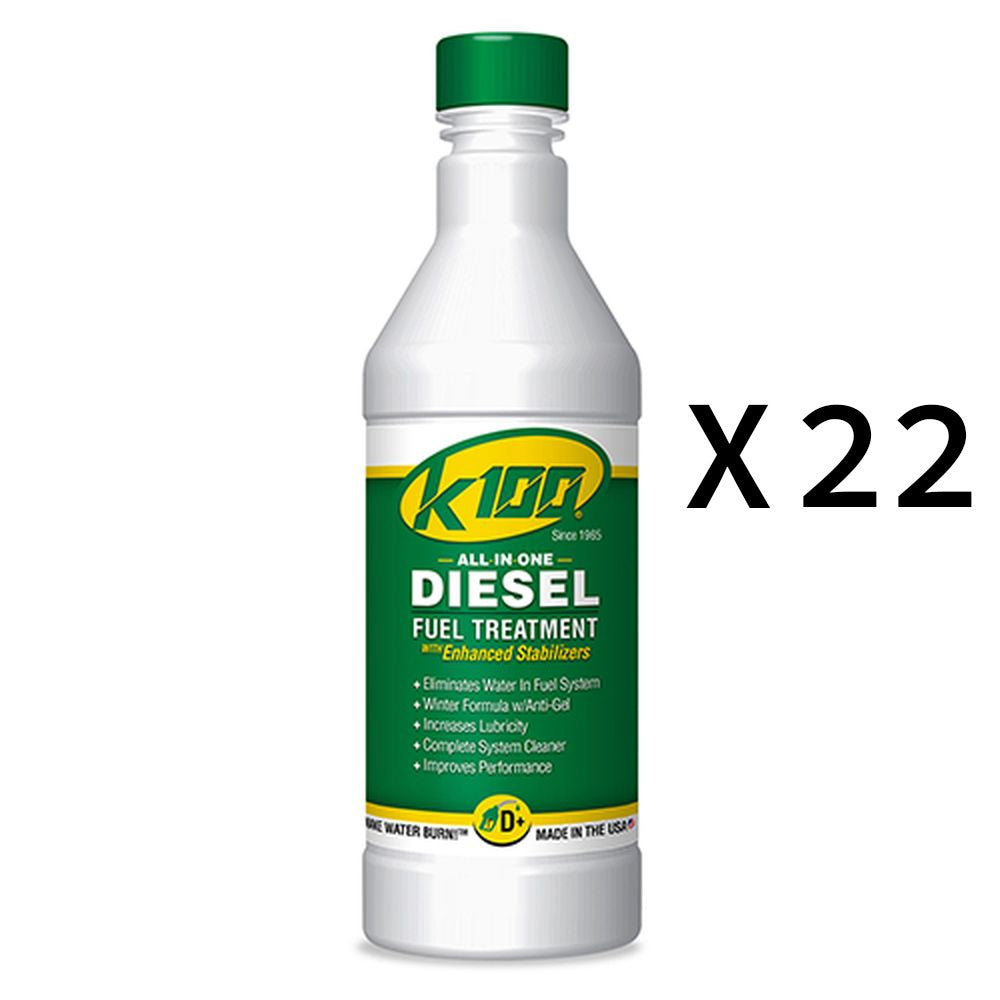 K100 All In One Diesel Fuel Treatment And Stabilizer Fluid 32oz Pack of 22