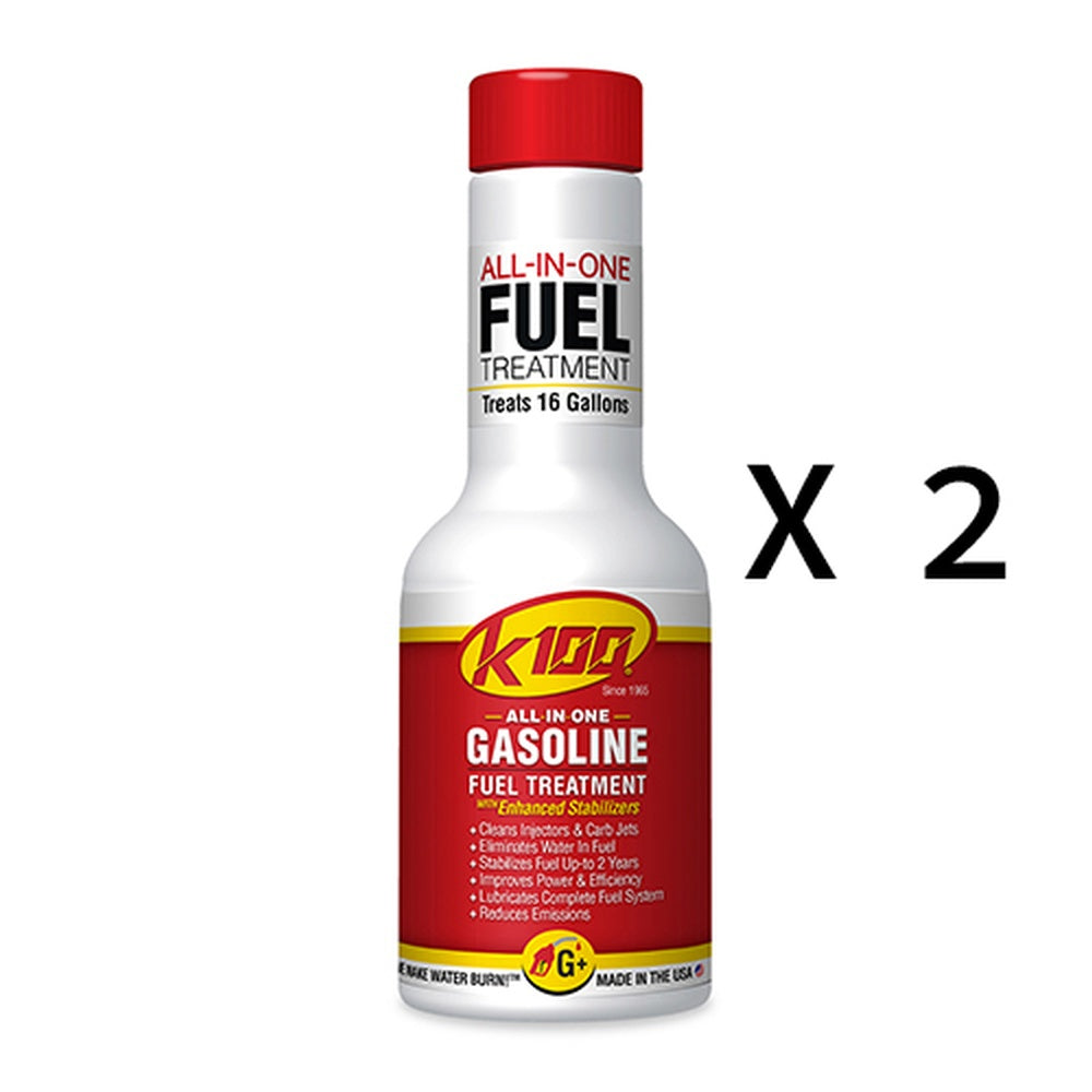 K100 All In One Gas Treatment And Stabilizer Fluid 8oz Pack of 2