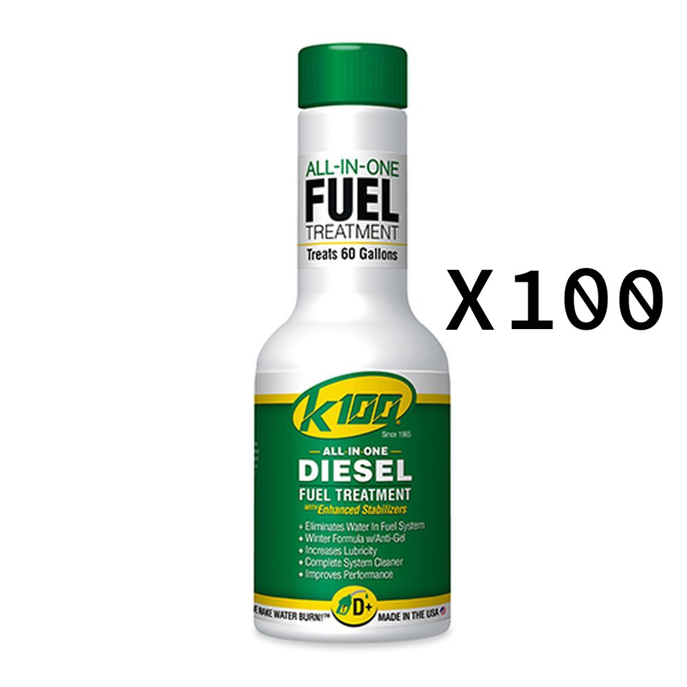 K100 All In One Diesel Fuel Treatment And Stabilizer Fluid 8oz Pack of 100