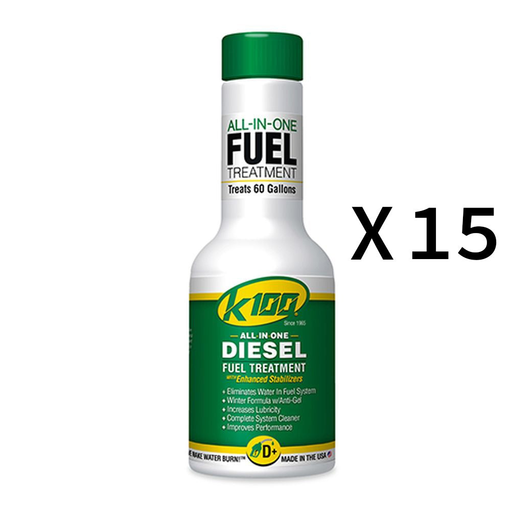 K100 All In One Diesel Fuel Treatment And Stabilizer Fluid 8oz Pack of 15