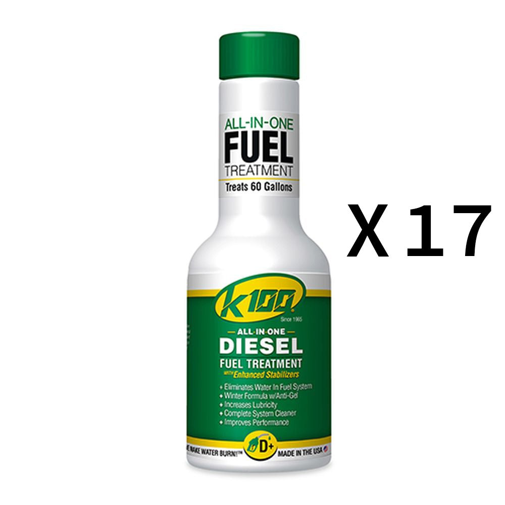 K100 All In One Diesel Fuel Treatment And Stabilizer Fluid 8oz Pack of 17