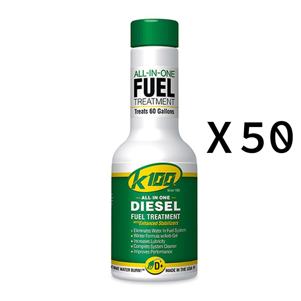 K100 All In One Diesel Fuel Treatment And Stabilizer Fluid 8oz Pack of 50