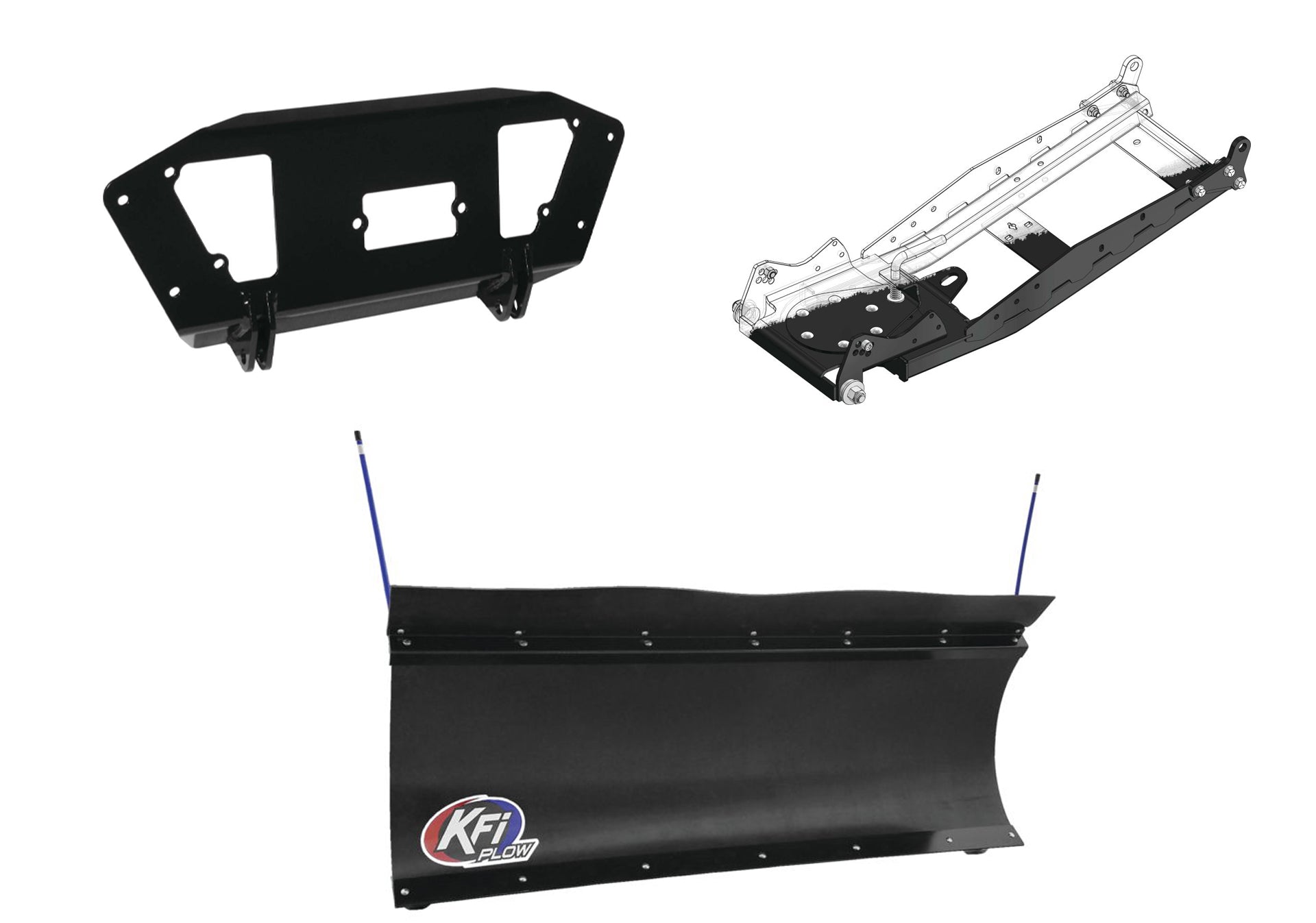KFI UTV Snow Plow Kit For Kawasaki Mule 3000 KAF620G 2001-2008