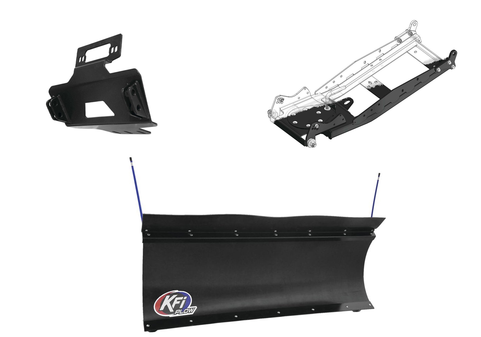 KFI UTV Snow Plow Kit For Polaris RZR 800 EFI/EPS 2008-2014