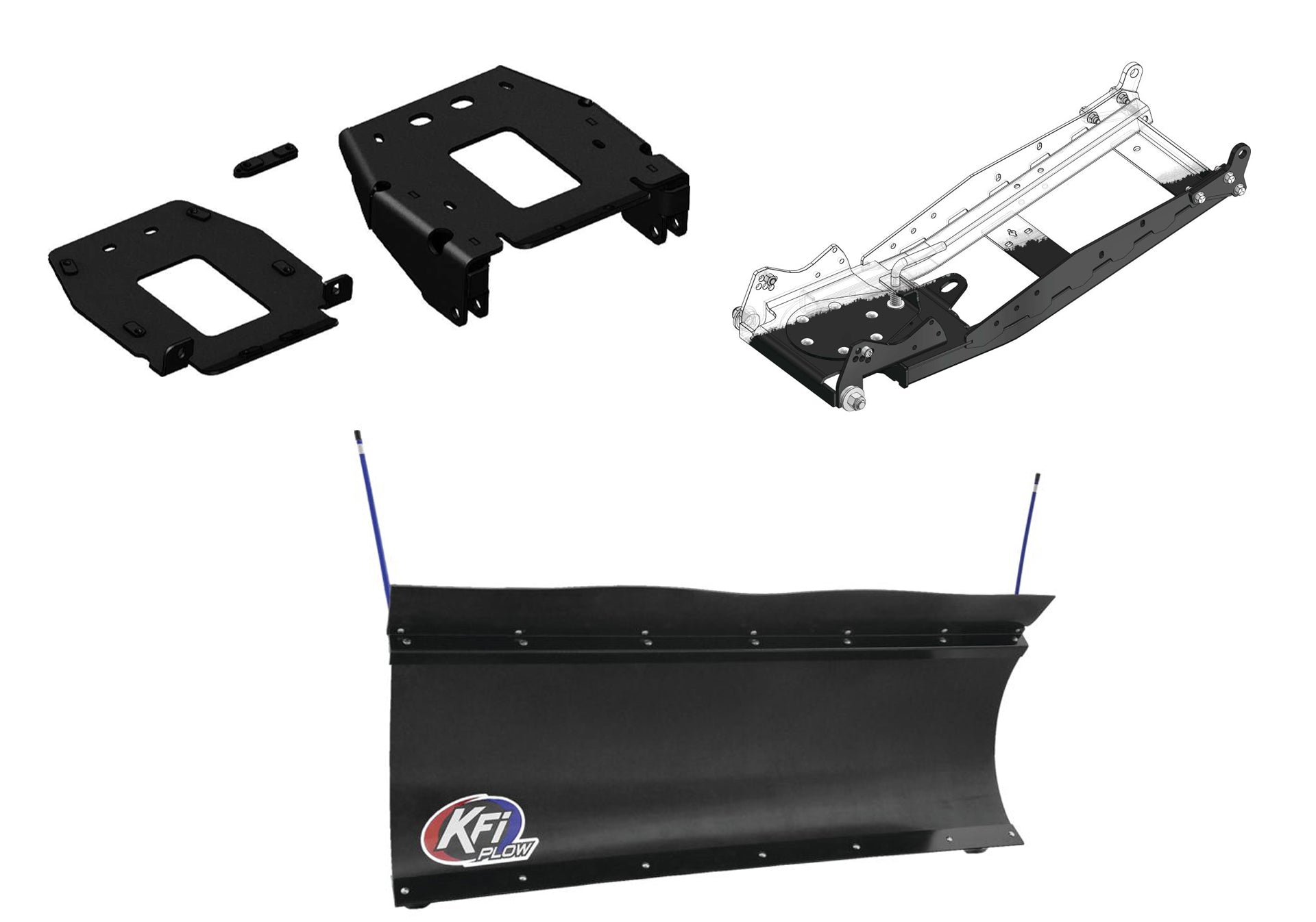 KFI UTV Snow Plow Kit For Polaris RZR XP 4 Turbo 2016-2021