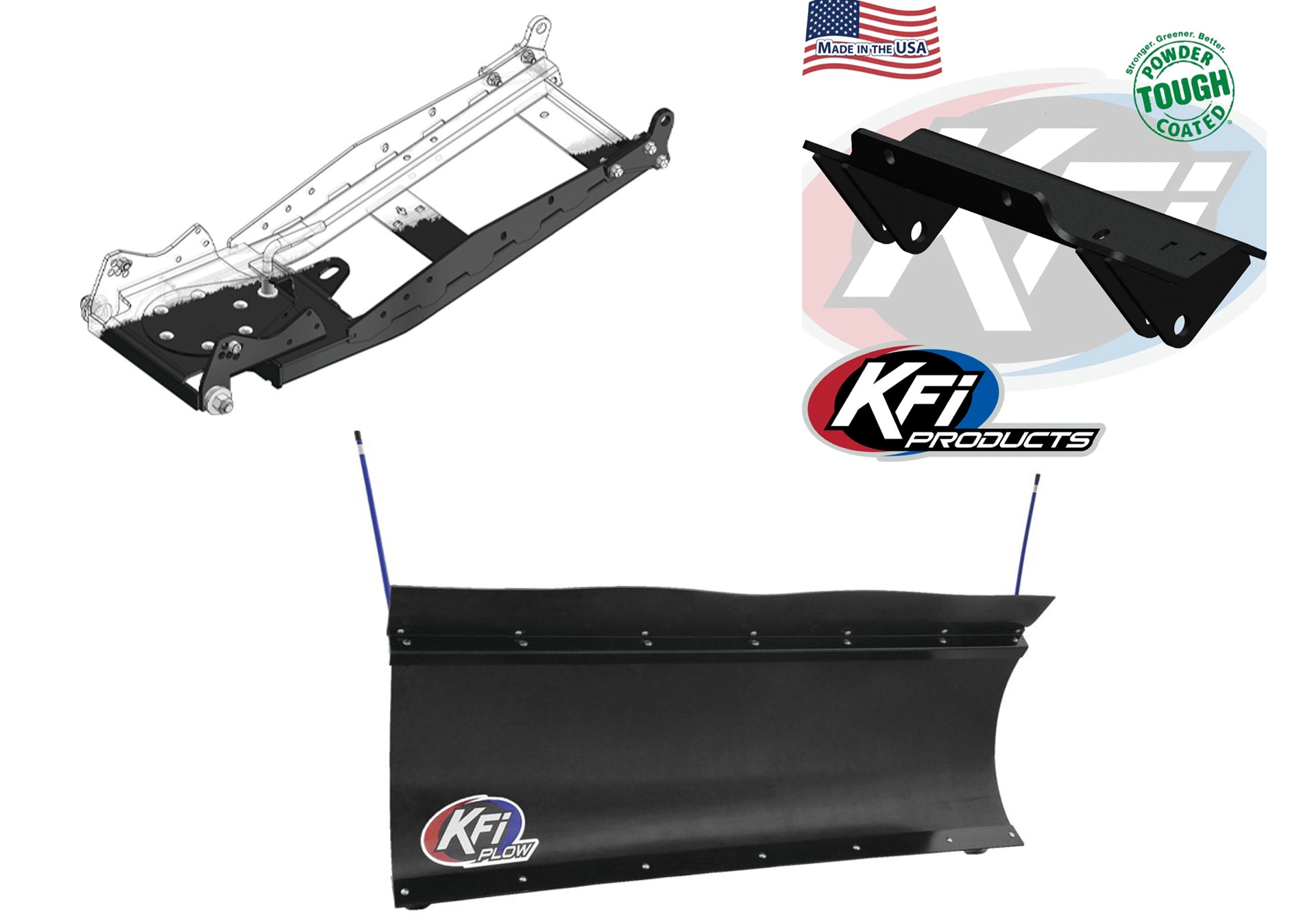 KFI UTV Snow Plow Kit For Kawasaki Teryx KRX4 1000 2023-2026