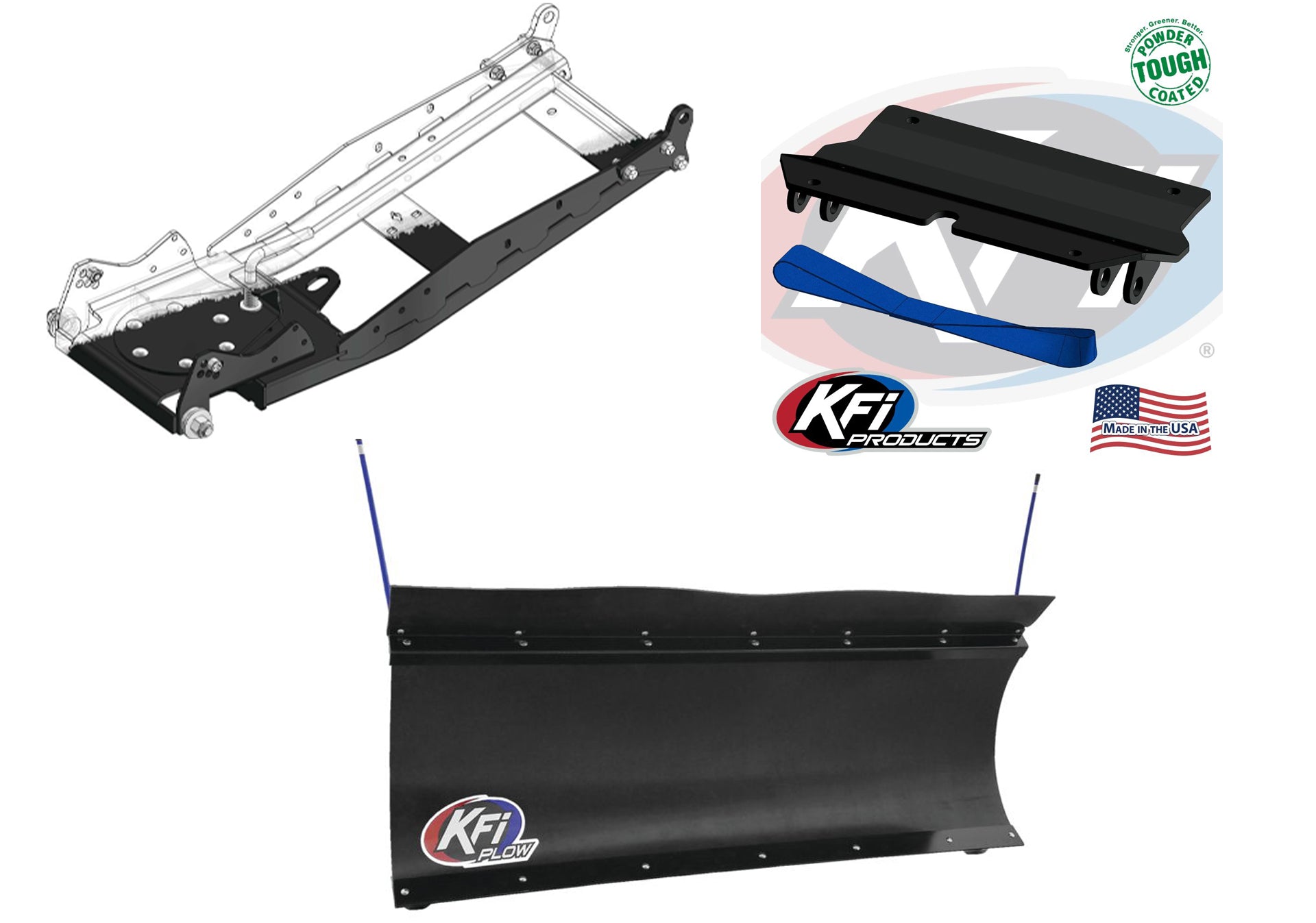 KFI Products Snow Plow Kit For Massimo T-Boss 550/560/750 2023-2026