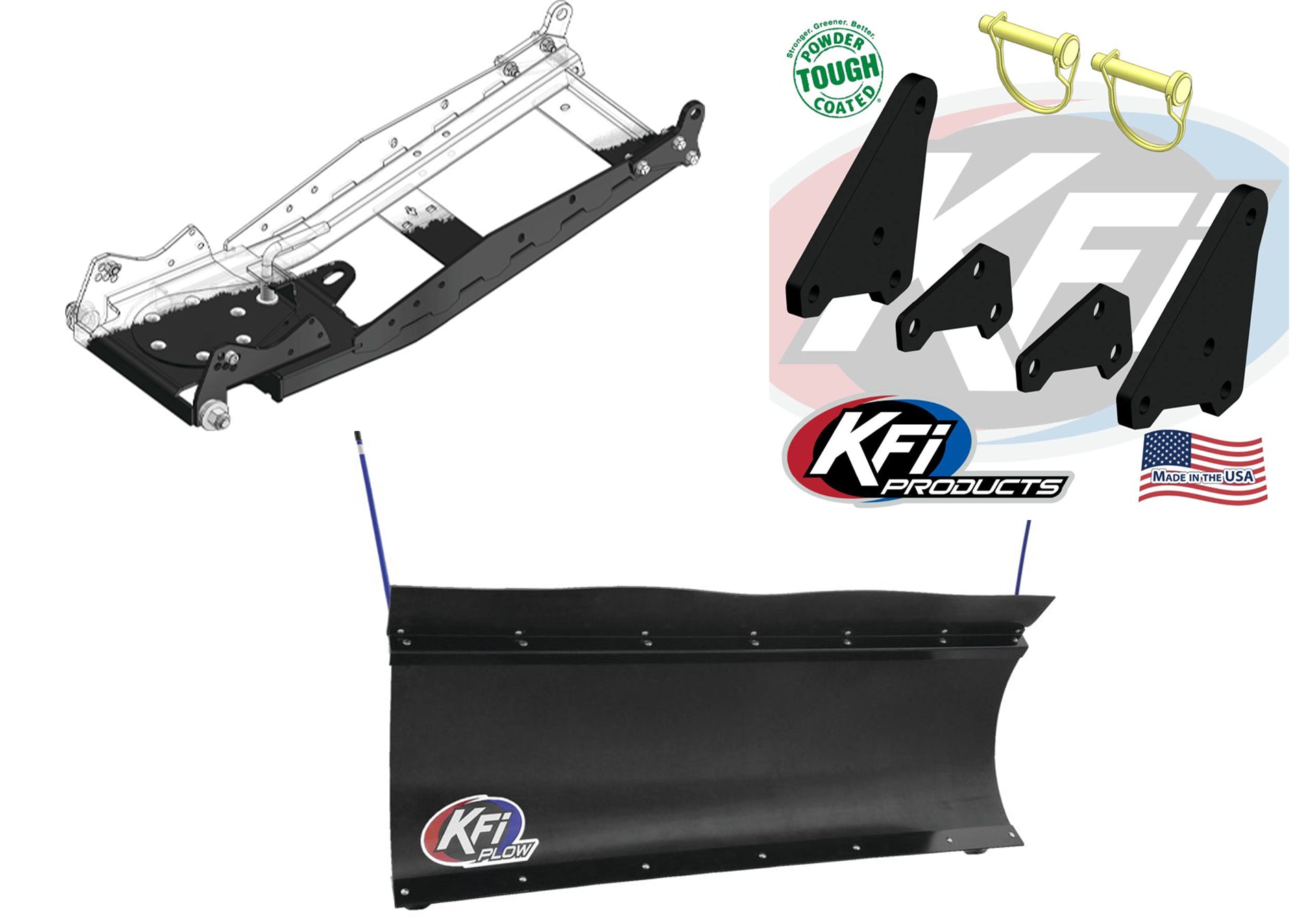 KFI Products Snow Plow Kit For Hisun/Axis UTVs