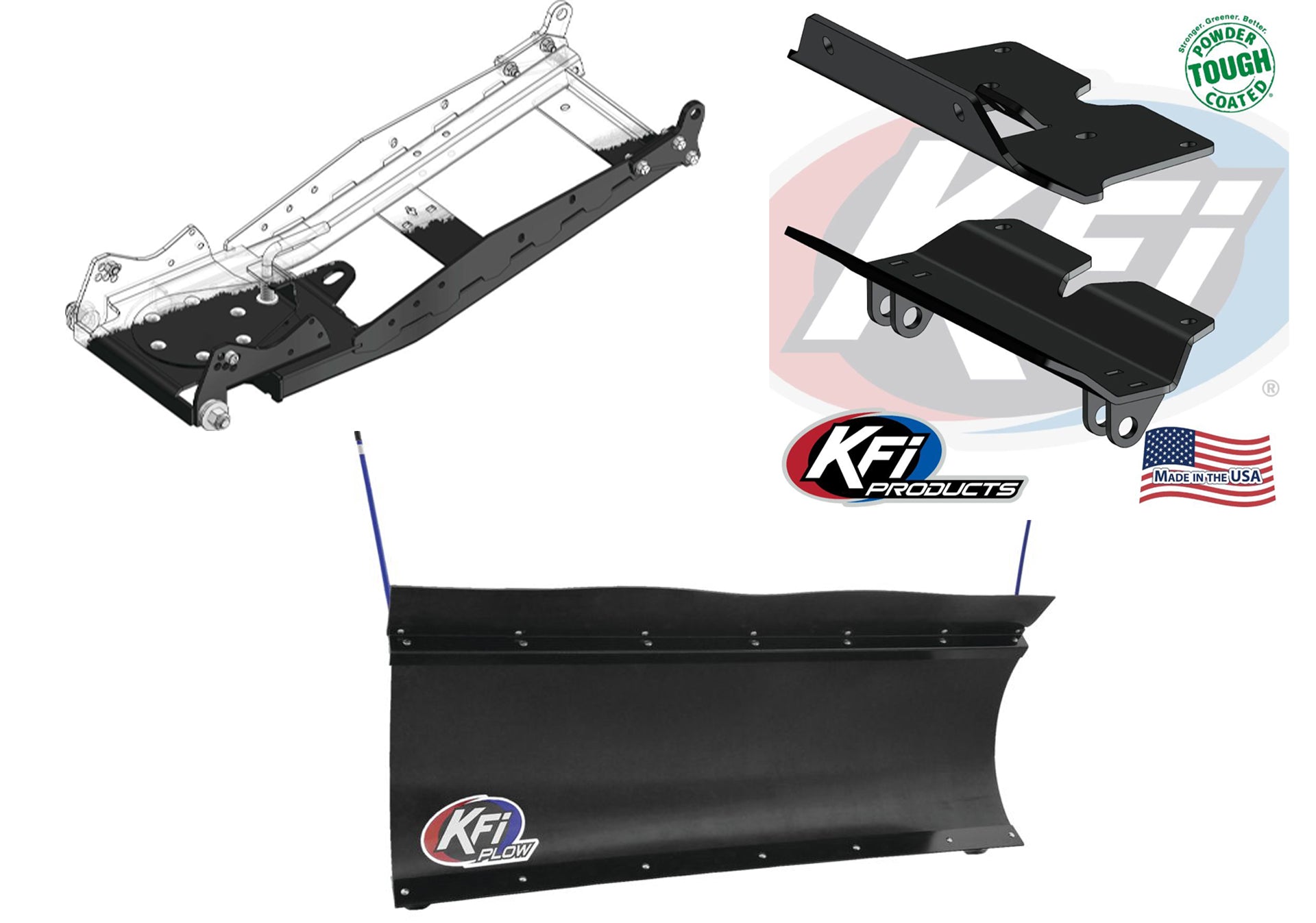 KFI Products Snow Plow Kit For Kawasaki Ridge 2024-2025