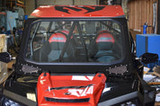 Moto Armor Full Glass Red Windshield For CAGEWRX Race Cage Black Mesh