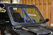 Moto Armor Full Glass Black Windshield For CAGEWRX Super Shorty Cage Black Mesh