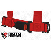 Moto Armor Black Four Point Harness With OEM Style Latch MA-HRN-OEM-BLK