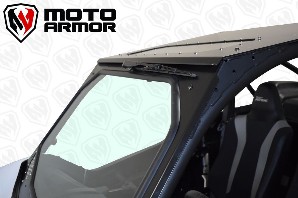 Moto Armor Vented Full Glass Windshield For Kawasaki Teryx KRX 1000 2020-2024