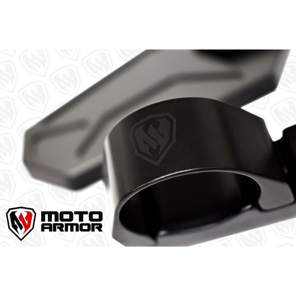 Moto Armor Billet Convex Mirrors Fits 1.75"- 2" Pair MA-MIR-BLK