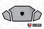 Moto Armor Complete Front Grill Set Black Trim Black Mesh