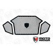 Moto Armor Complete Front Grill Set Black Trim Black Mesh