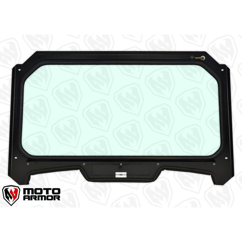 Moto Armor Full Glass Windshield Black Frame Black Mesh MA-RZ19-WS-GLS-BLK-B-Y