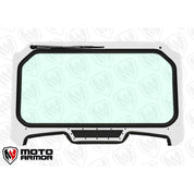 Moto Armor Full Glass Windshield White Frame Black Mesh MA-RZ19-WS-GLS-WHT-B-Y