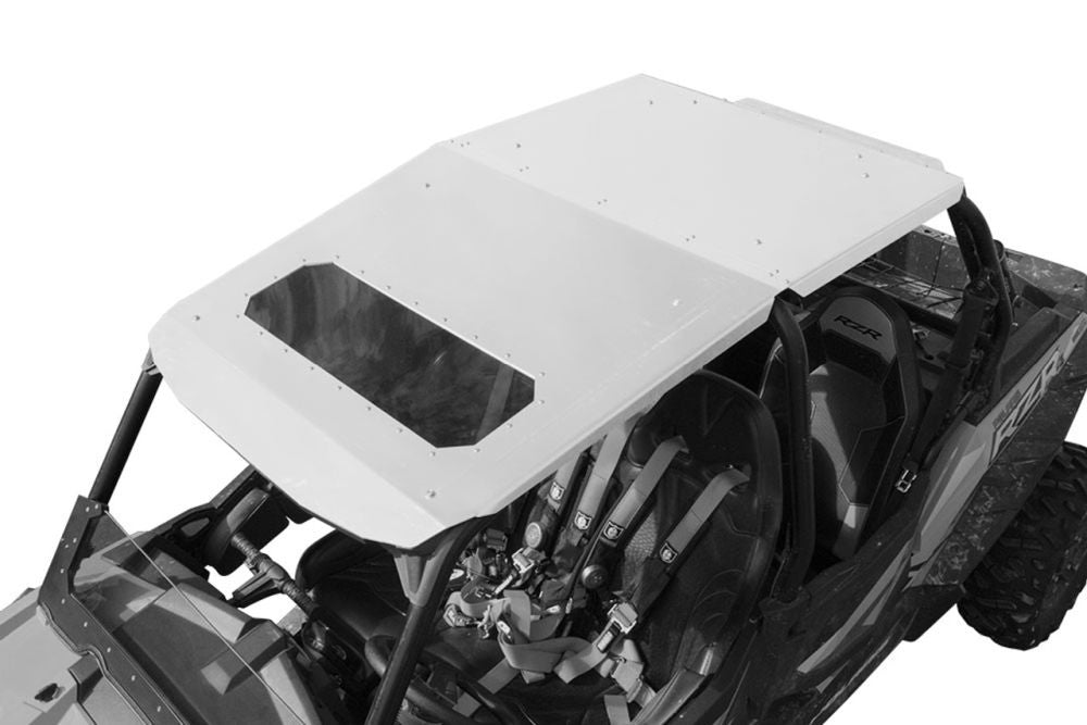 Moto Armor Fast Back Aluminum Roof With Sunroof White MA-RZ1K-RF-4-AL-WHT