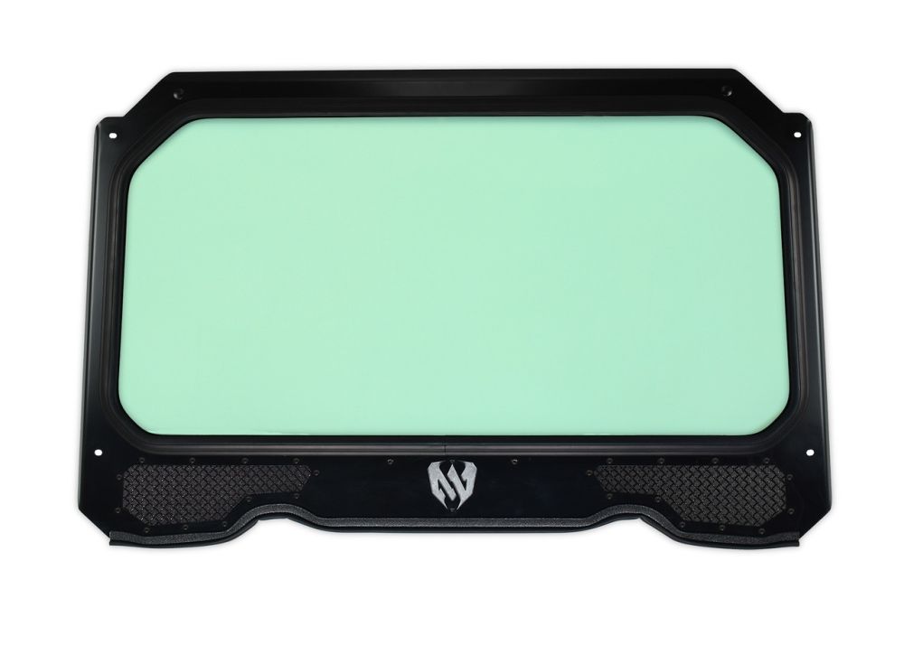 Moto Armor Full Glass Windshield With Openable Vents Black Mest