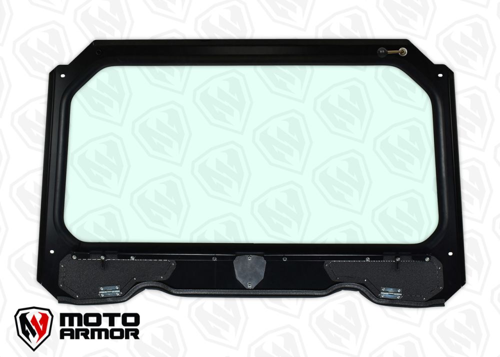 Moto Armor Full Glass Windshield With Openable Vents Black Mest