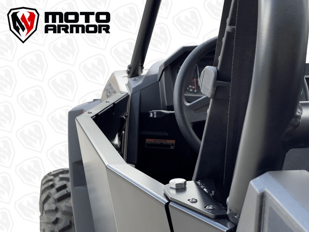 Moto Armor Door Kit Raw Aluminum MA-RZ2-RAW