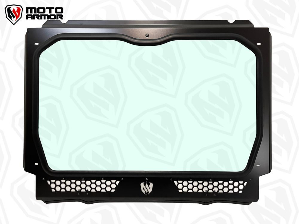 Moto Armor Full Glass Windshield MA-RZPRO-2V-WS-GLS-BLK-Y