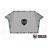 Moto Armor Premium Radiator Grill Set Raw Trim Black Mesh