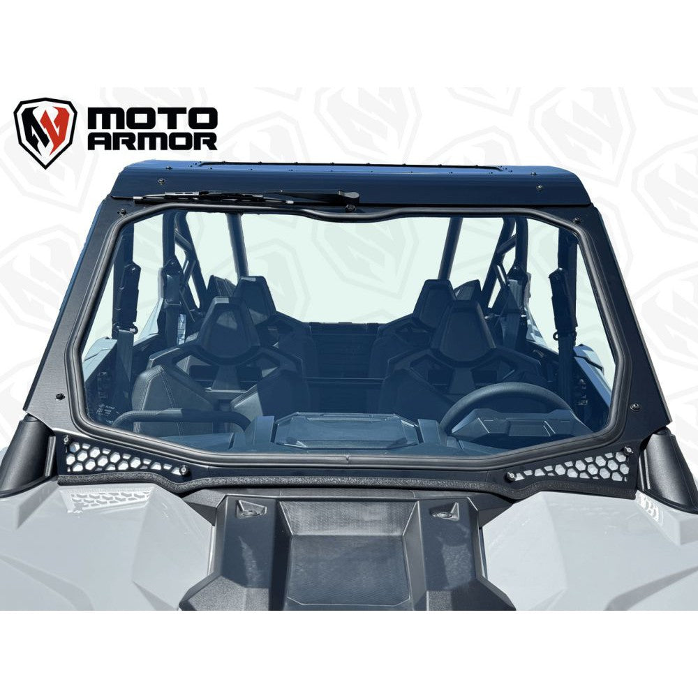 Moto Armor Max Visibility Full Glass Windshield MA-RZPRO-MAX-WS-GLS-BLK-Y