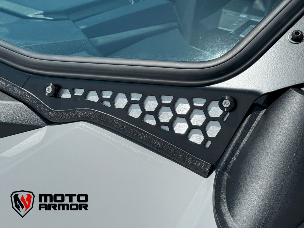 Moto Armor Max Visibility Full Glass Windshield MA-RZPRO-MAX-WS-GLS-BLK-Y