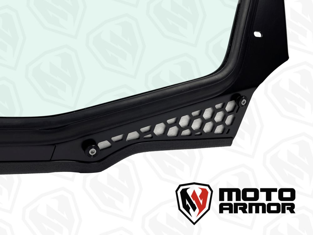 Moto Armor Max Visibility Full Glass Windshield MA-RZPRO-MAX-WS-GLS-BLK-Y