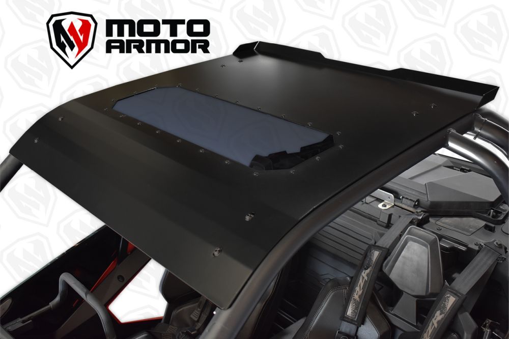 Moto Armor Red Aluminum Roof With Sunroof MA-RZPRO-RF-2-AL-RED