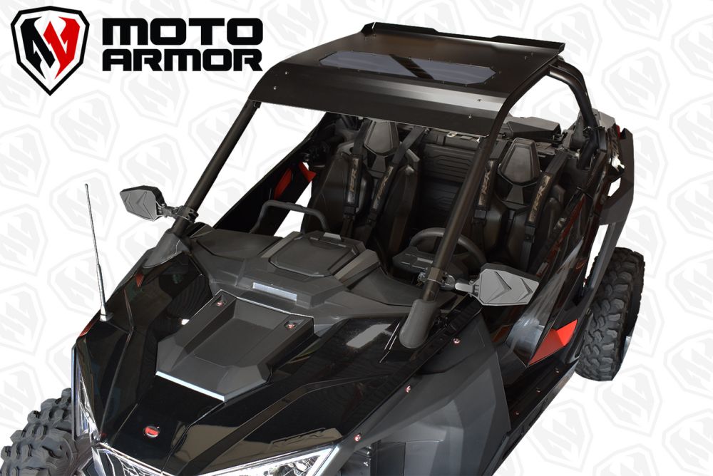 Moto Armor Red Aluminum Roof With Sunroof MA-RZPRO-RF-2-AL-RED