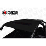 Techo de aluminio negro Moto Armor con techo corredizo MA-RZPRO-RF-4-AL-BLK