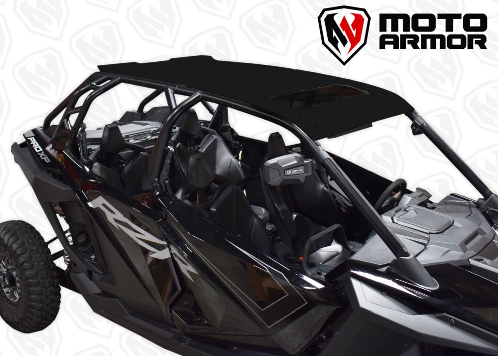 Moto Armor Black Aluminum Roof With Sunroof MA-RZPRO-RF-4-AL-BLK