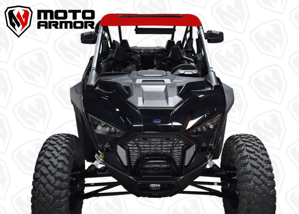 Moto Armor Red Aluminum Roof With Sunroof MA-RZPRO-RF-4-AL-RED